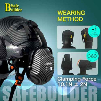 30dB Ear Muffs Hard Hats Type Safety Earmuffs For Safety Helmet Hearing Protection Earmuffs ANSI S3.19