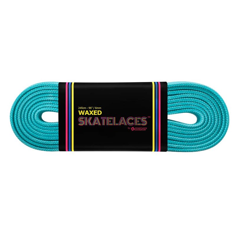 Bont Skates Waxed Laces - 6mm & 8mm - 47" 71" 79" 96" 108" - Pool Party Blue (8mm Wide / 71 inch / 180cm)