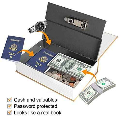 EIOUMAX Real Pages Diversion Book Safe with Combination Lock,Hollowed Out Book Anti-Theft Safe -Alice in Wonderland£¨Full Size£©