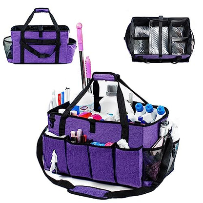 XL Professional Cleaning Caddy for Cleaning Suppliers, 17" Wearable Cleaing Bag for Housekeepers, Cleaning Organizer, Detailing Bag