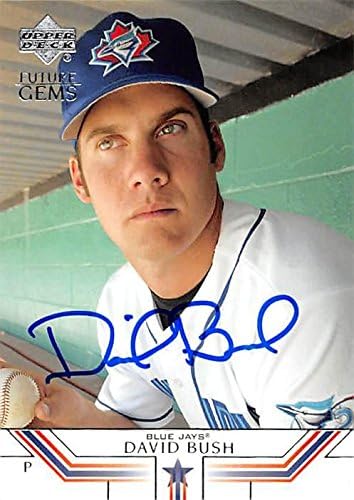 Sports Memorabilia Autograph Warehouse 302163 2002 David Bush Autographed No.15 Baseball Card - Toronto Blue Jays