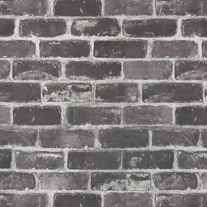 CAX Brick Peel and Stick Wallpaper Grey Brick Wallpaper 17.5''x120'' Textured Bricky Contact Paper Self-Adhesive Removable Faux Peel and Stick Wallpaper for Fireplace Kitchen Home Decoration Vinyl