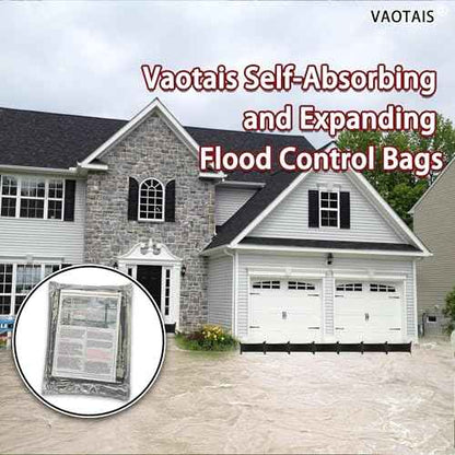 2.5ft x 1ft Self - Absorbing & Expandable Flood Bags - Evenly - Placed Absorbents, Super - Convenient Use - Ideal for US Homes, Garages, Warehouses, Stores & All Entrances (2.5ft * 1ft (Pack of 4))