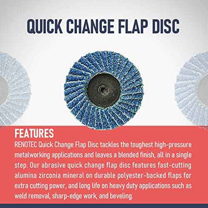 30 Pcs 2 Inch Mini Flap Disc, Assorted 40/60/80 Set, High Density Zirconia Grinding Flap Disc, with 1/4 inch Shank Holder, On Metal Grinding, for Angle Die Grinder (Pack of 30)