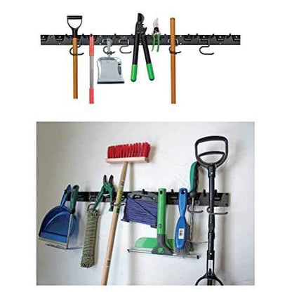 Adjustable Storage System 48 Inch, Wall Holders for Tools, Mop Broom Holder, Garage Organizer, Garden Tool Organizer, Garage Storage