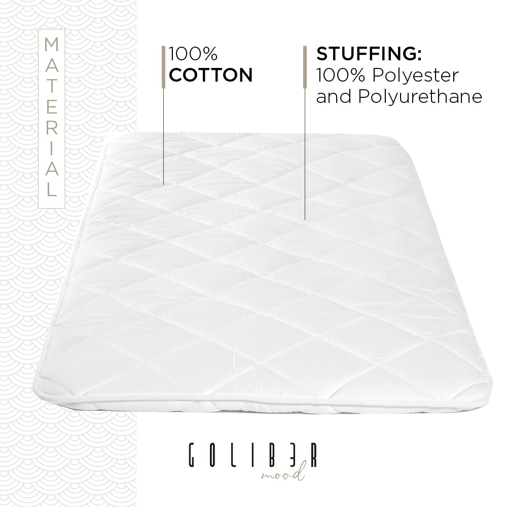 Goliber Japanese Floor Mattress Futon Mattress Tatami Foldable Pad, Roll Up Sleeping Pad, Shikibuton, (Twin 39 x 82 inch - 100 x 210 cm)