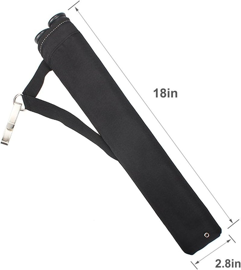 Archery Hip Arrow Quiver - 2 Tube Waist Carry Bag with Hook for Target Shooting