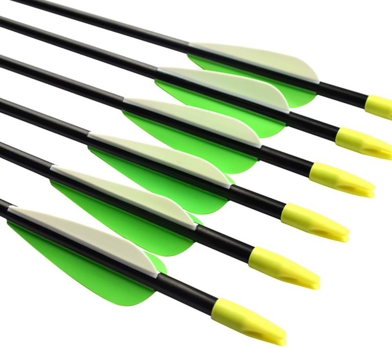 Fiberglass Practice Arrows for Archery - 24/26/28/30 Inch Target Shooting | Safe for Youth & Beginners - 6/12 Pack