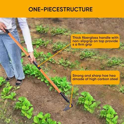Garden Hoe Tool .for Weeding with Long Fiberglass Handle 57 Inches£¬Heavy Duty Hoe Garden Tool,