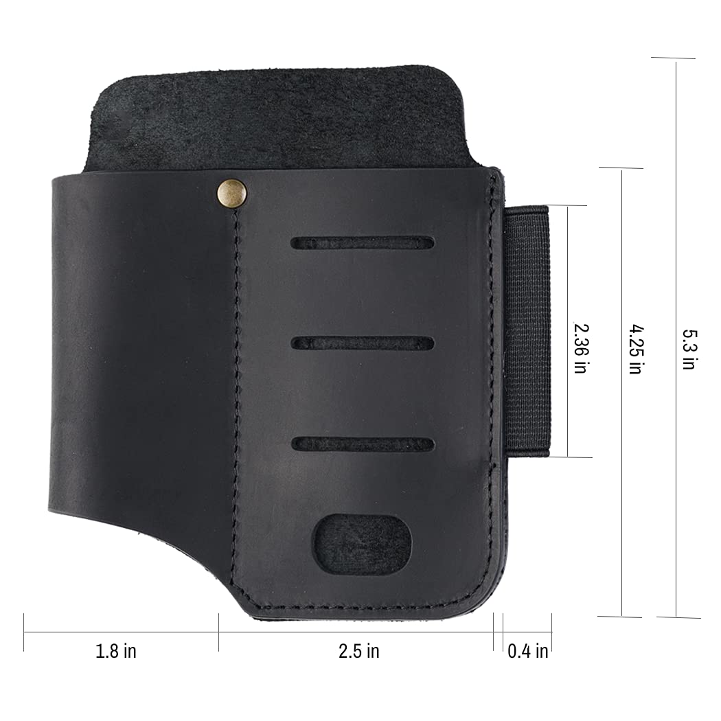 VIPERADE PJ15 Multitool Sheath for Belt, Leather Flashlight Holster, EDC Belt Organizer, Leather EDC Pocket Organizer, Flashlight Sheath