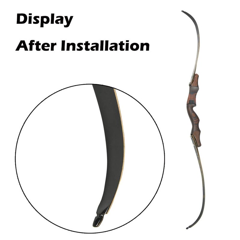 ZSHJGJR 66" 68" 70" Archery Recurve Bow Limbs ILF Device ILF Bow Limbs 20-44lbs Compatible for 25" Riser for Adult/Beginner (66 inch, 20lbs)