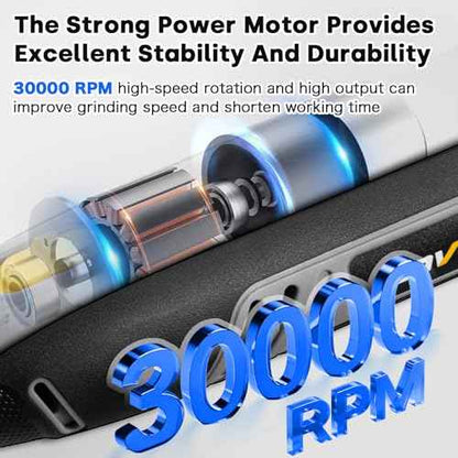 Enventor Cordless Rotary Tool, 8V Power Rotary Tool Kit with 123pcs Accessories, 5-Speed 30000RPM, USB Charging, Multi-Purpose Mini Rotary Tool for Sanding, Polishing, Engraving, Drilling, DIY Crafts