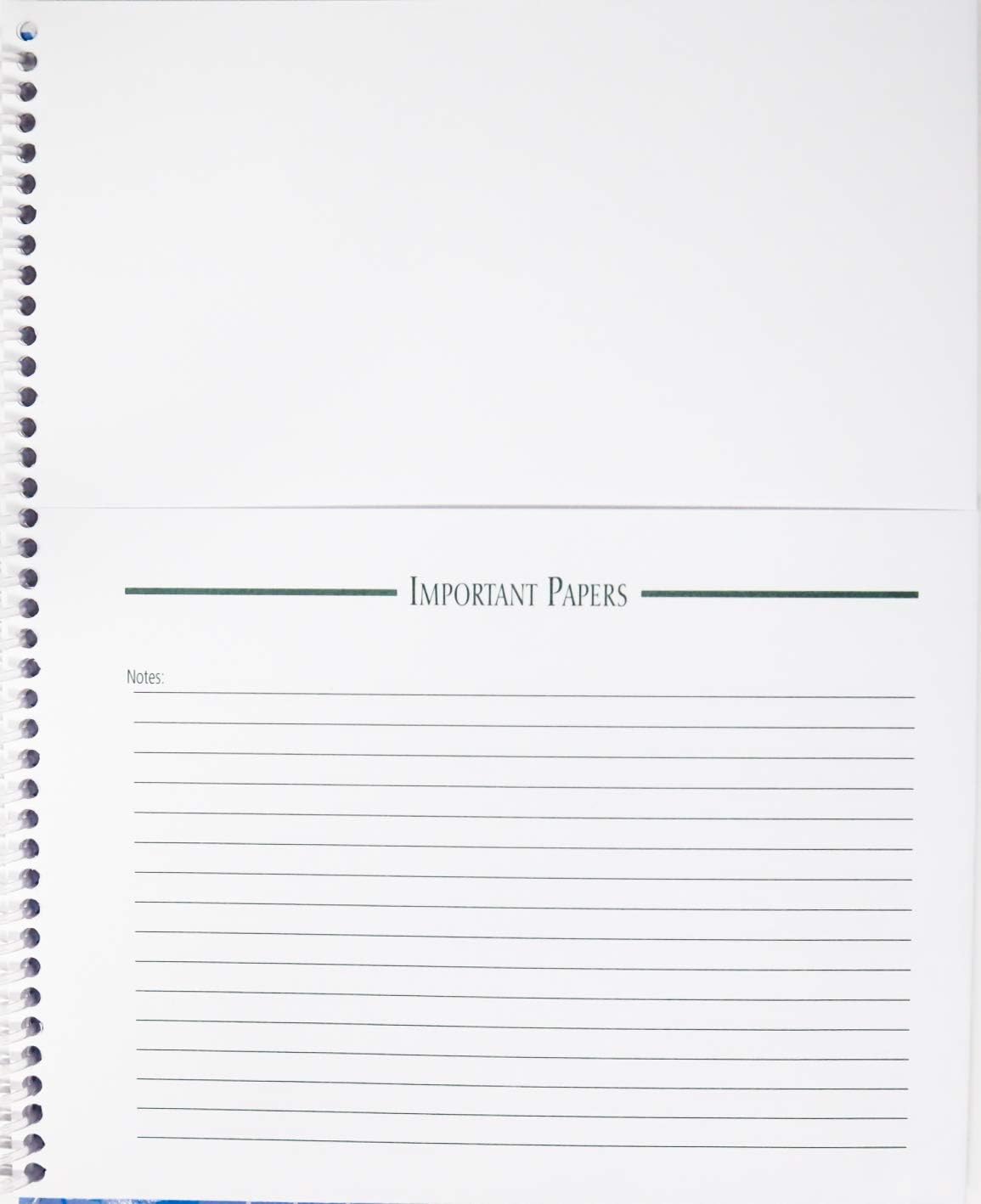 The Essential Information Organizer - All Of Your Critical Household and Financial Information In One Place - Spiral Bound 10x8