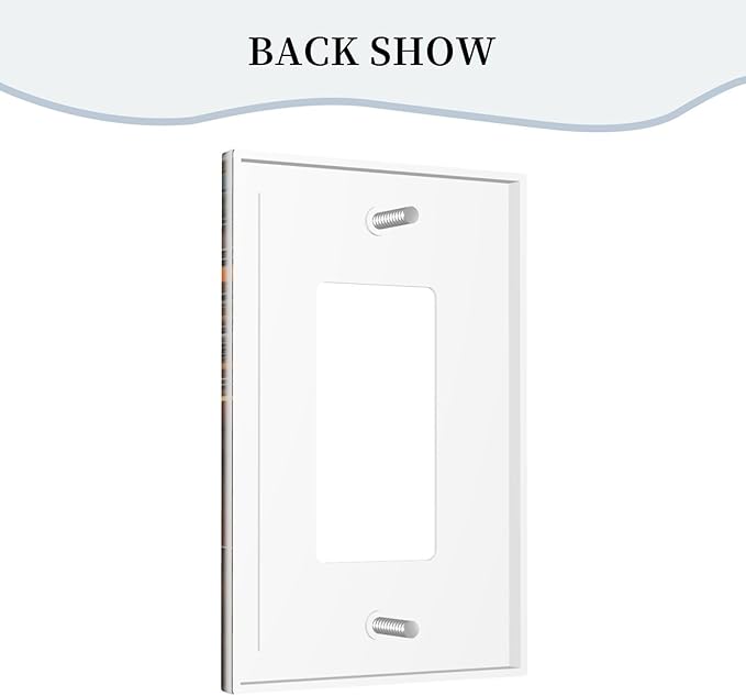 City Light Moon Bus Abstract Art Single Decora Outlet Wall Plate 1 Gang Rocker Decorative Switchplate Faceplate GFCI Light Switch Covers for Home Living Decor