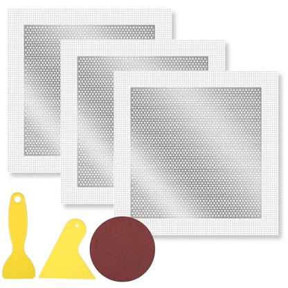 8 ¡¿ 8 inch Drywall Repair Patch, 3 Pack Drywall Repair Kit Large Hole Patch-Repair for Drywalls Heavy Duty Self-Adhesive Mesh Drywalls Patch Kit, Dry Wall Hole Repair-Patch for Drywall-Plaster Wall