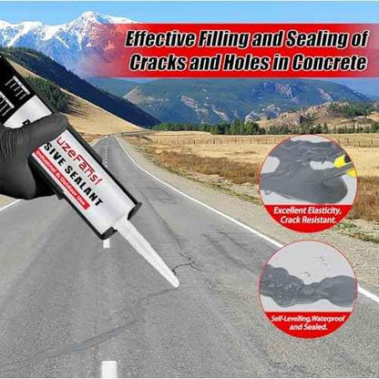 6 Pack Concrete Crack Filler, Self-Leveling Cement Crack Filler Waterproof Silicone Sealant, Flexible Magic Crack Repair for Concrete, 10.1 fl. oz,Gray