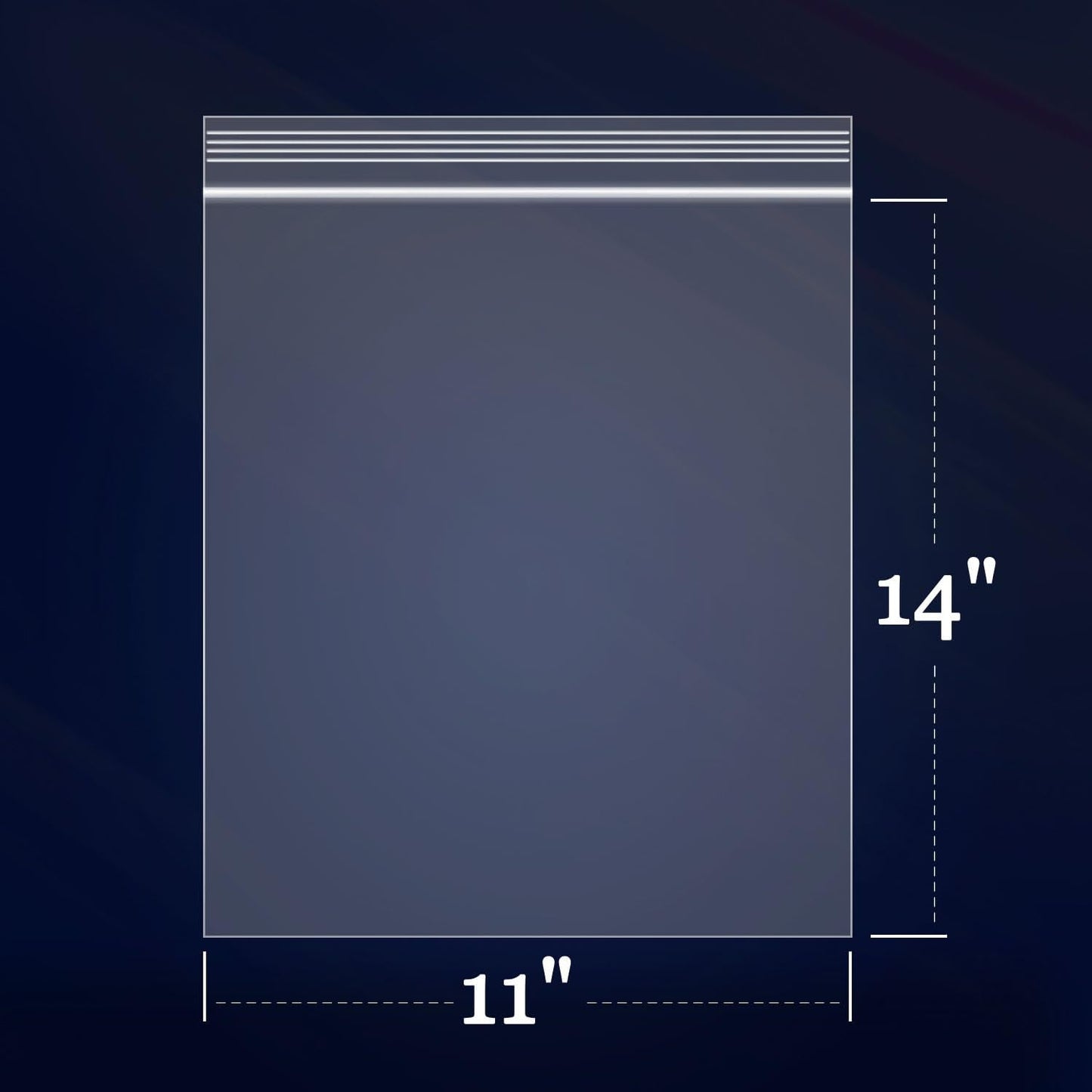 iMailer - 100 Count - 11" x 14" Large Zip Bags - 2 Mil Reclosable Zip Plastic Poly Bags with Lock Seal Zipper for Prints, Photos, Documents, Clothing, T-Shirt