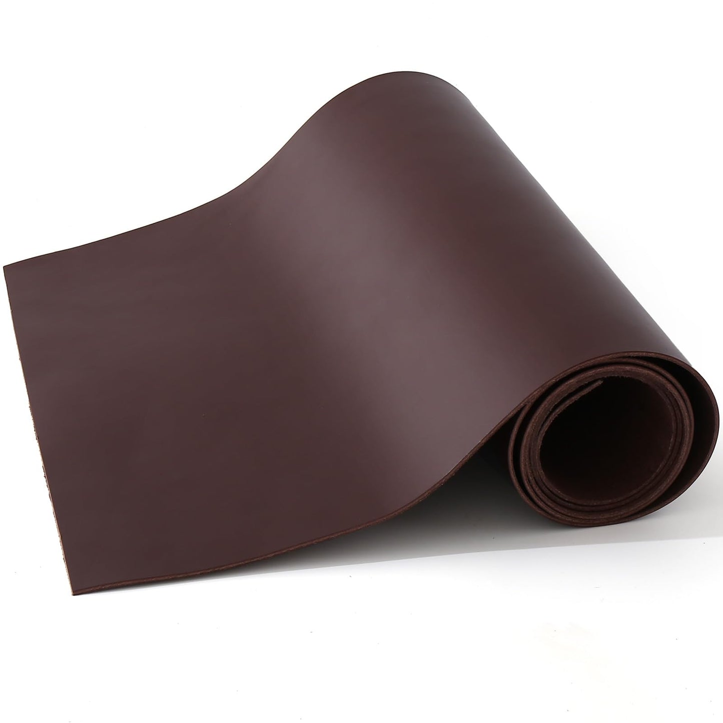 Large Size 17"x70" Leather, Cowhide Veg Tan Leather for Leather Belt Bag Strap Craft Shoe Making Wallet, 2.5mm Thick Full Penetration Dyeing Coffee
