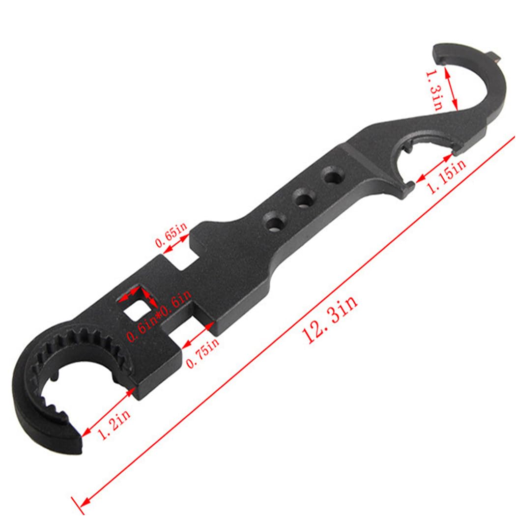 UNBRAN Wrench High Carbon Steel Hand Clamping Collet Chuck Spanner Buffer Tube Hand Clamping