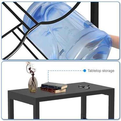 5 Gallon Water Bottle Holder for 6 Bottles, 3 Tiers Heavy-Duty Water Cooler Jug Rack with Reinforcement Frame for Home, Office, Restaurant