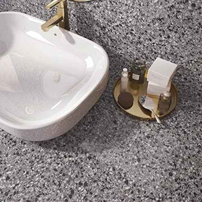 Yenhome Black Granite Contact Paper for Countertops Waterproof Granite Countertop Contact Paper Self Adhesive Marble Counter Top Covers for Kitchen Island Bathroom Cabinets Granite Wallpaper 17.7"x80"