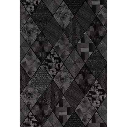 Zeeko Black Textured Peel and Stick Wallpaper 3D Embossed Geometric Linear Contact Paper Removable Waterproof Wall Paper 17.3" x 80"
