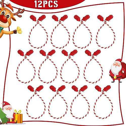 LOKIPA 12PCS Christmas Garland Ties, Reusable and Flexible Twist Ties for Banister Home Decoration