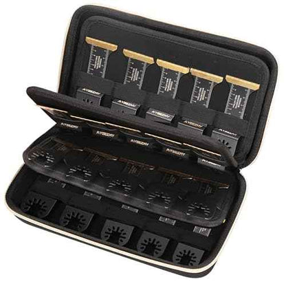 Hard Storage Case for 30 Titanium Oscillating Saw Blades - Universal Multitool Blades Travel Case