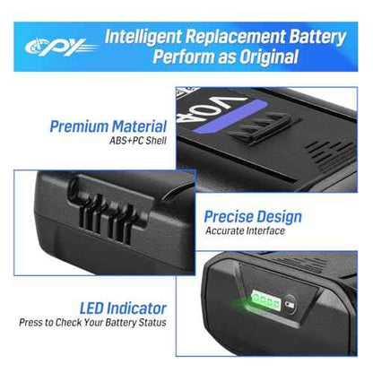 CPY Replacement for Kobalt 40V Battery 6Ah, Compatible with Kobalt 40V Max Battery KB-540-06 KB440-06 KB240-06 KB2540C-06 KB640-03 for Cordless Power Tools