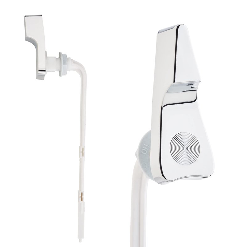 Qualihome Toilet Tank Flush Lever Replacement for American Standard (Chrome, Straight Arm)
