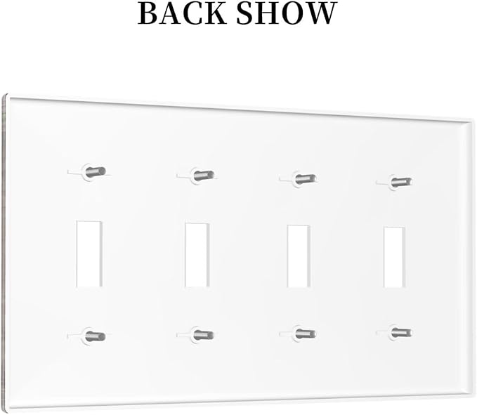 Farm Barn Farmhouse Rustic Country Flower Quad Gang Toggle Light Switch Cover 4-Gang Wall Plates Decorative Electrical Switchplate for Home Bedroom Art Decorate