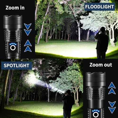 Flashlights High Lumens Rechargeable, 4Pack Rechargeable Flashlights, Super Bright Flashlight, 5Mode Tactical Flashlights High Lumens, LED Flashlight High Powered, Waterproof Flash Light LED