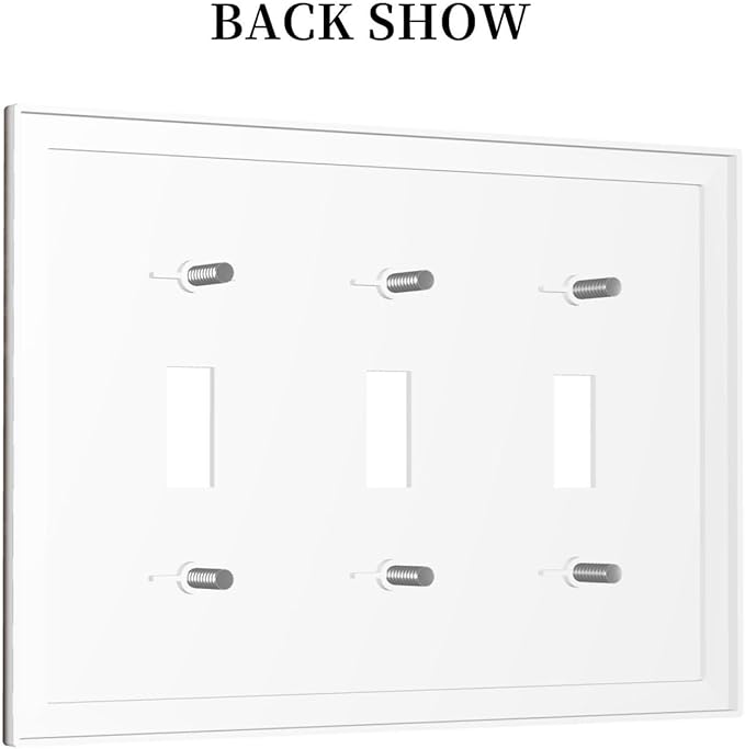 Decorative Art Light Switch Covers Nautical Rustic Star Emblem 3 Gang Triple Toggle Wall Plate Decorative Switch plate Electrical Faceplate for Home Decor