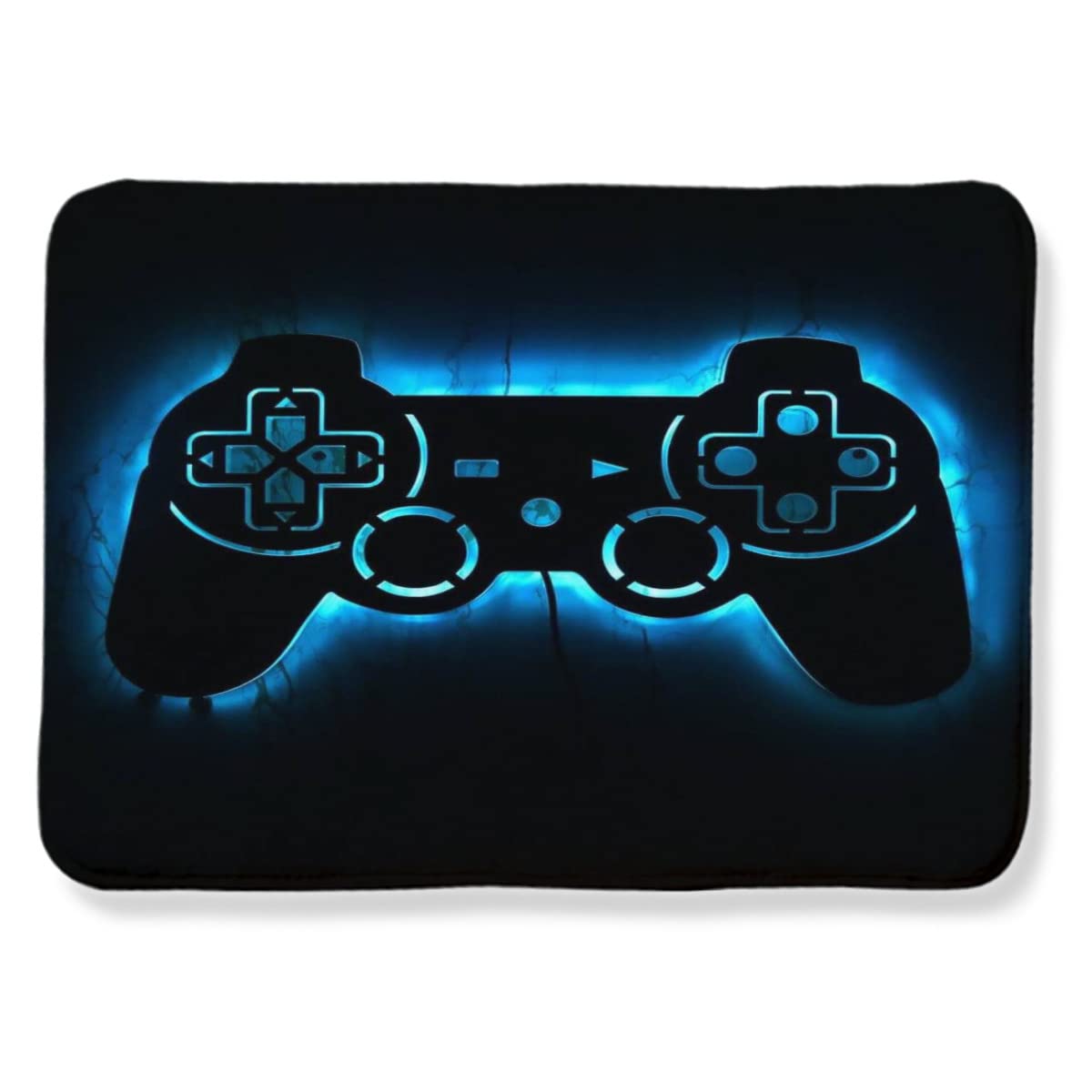 LUCKY&DONG Anime Gamer Rugs for Bedroom Boys Teens Printed Game Gamepad Carpets Living Room Mat Home Decor Non-Slip Crystal Floor Polyester Gamer Decor Doormats 17.5x31.5in