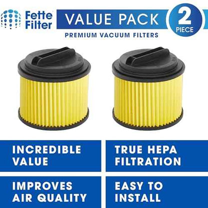 Fette Filter - Replacement Filter Compatible with Compatible with RYOBI PWV200 PWV201 PWV200B 18V ONE+ 4.75 Gal. Wet/Dry Vac, Compare to Part # A32RF03N. Pack of 2