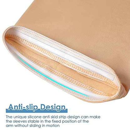 10 Pairs Plus Size Arm Sleeves UV Sun Protection Sleeves Cooling Ice Silk Arm Oversized Tattoo Sleeve Covers for Women Men, 10 Colors
