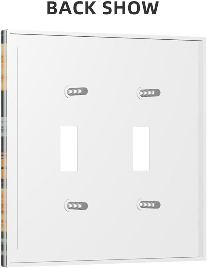 Butterflies Flower Garden Light Switch Covers Double Toggle 2 Gang Wall Plate Dual Decorative Switchplate Electrical Faceplate for Farmhouse Decor