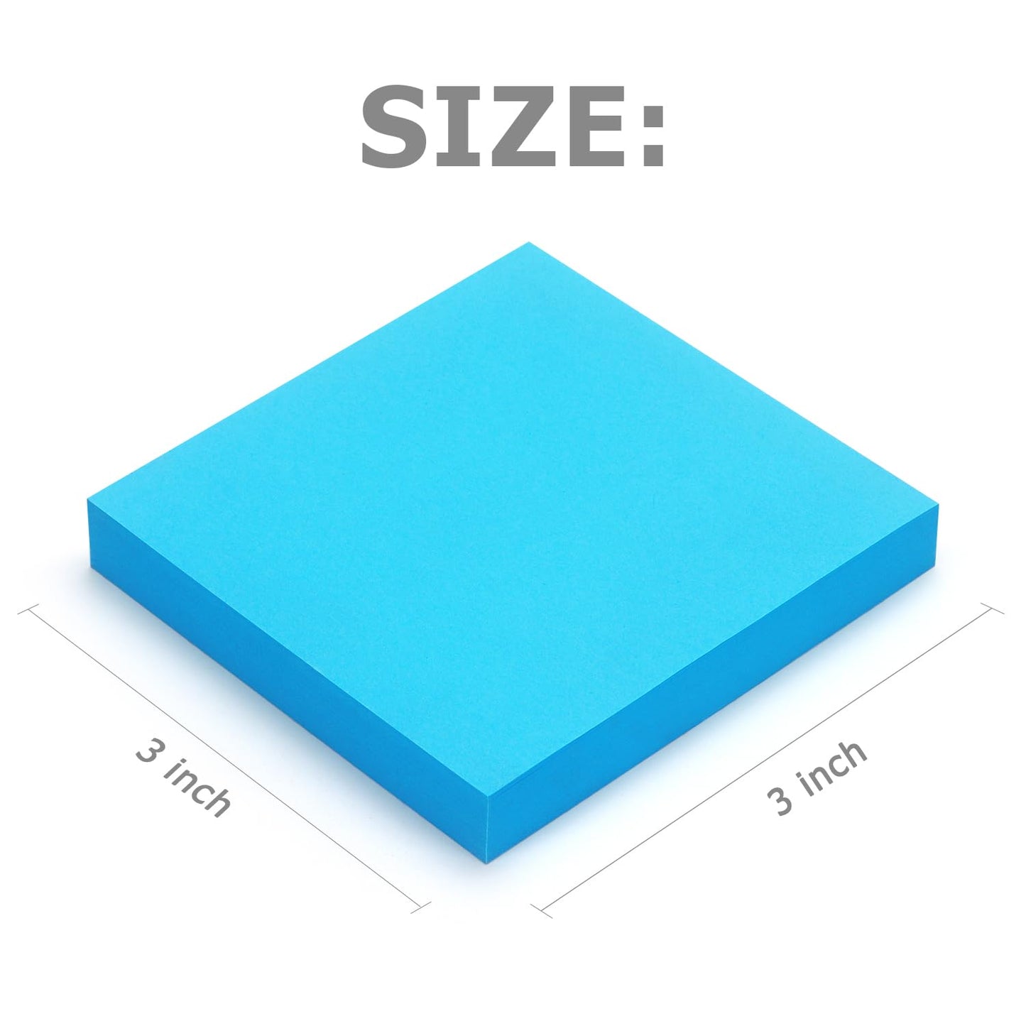 Sticky Notes 3x3 inch Bright Colors Self-Stick Pads 24 Pads/Pack 70 Sheets/Pad Total 1680 Sheets