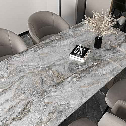 Glossy Grey/Gold Marble Contact Paper Peel and Stick Countertops Gray Peel and Stick Wallpaper for Kitchen Backsplash Faux Marble Wall Paper Self Adhesive Vinyl Granite Wallpapers for Table Cabinets
