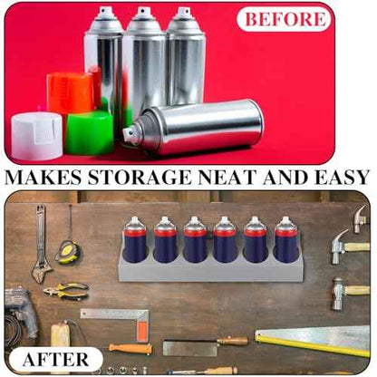 Tandefio Spray Can Holder Wall Mount Spray Bottle Holder Aerosol Can Holder Metal Paint Can Organizer Spray Can Rack for Garage Enclosed Trailer Shop Workspace Storage