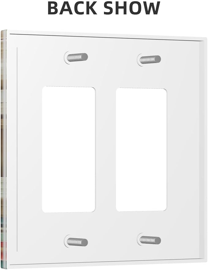 Asian Palace Traditional Bridge Cherry Blossoms Dual Outlet Covers Wall Plate 2 Gang Rocker Decorative Switchplate Electrical Faceplate GFCI Light Switch Covers for Farmhouse Living Decor