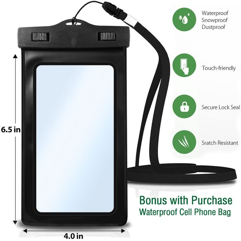 EcoGear FX Heavy Duty Waterproof Dry Bag Voyager Series - Durable Roll Top Compression Bag - Kayaking, Rafting, Boating, Hiking, Fishing, Camping and Outdoors - Phone Case Included - 20L