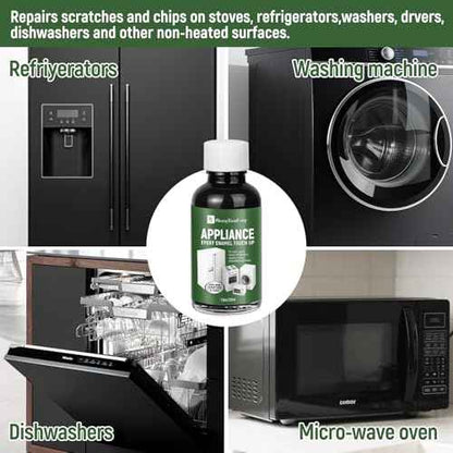 Black Touch Up Paint forElectrical appliancesl, metal, wood, floor, appliance maintenance, refrigerator, dishwasher, dryer, washing machine, microwave oven and other household appliances high-gloss paint repaint. 1.5 Fl Oz