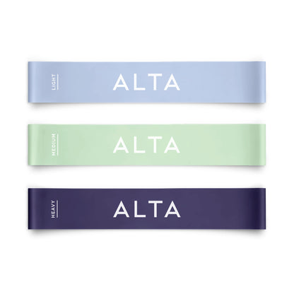 ALTA Mini Loop Bands for Exercise - Premium Durable Latex - Small Resistance Bands for Women, Booty Bands for Working Out, Leg Stretch Loops for Physical Therapy, Pilates Exercise Mini Bands Set