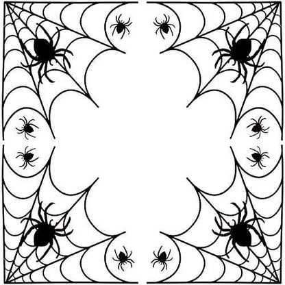 BIBITIME DIY Spider Spiderweb Halloween Wall Decals Stickers Shop Showcase Window 4 Corner Living Room Office Decor (Black, DIY)