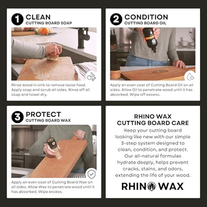 Coconut Cutting Board Wax 2oz - Natural Blend of Oils and Waxes (NO Mineral Oil) - No Mess with Easy Twist-Up Applicator - Condition and Protect Wood Surfaces - Food Safe - Made in The USA