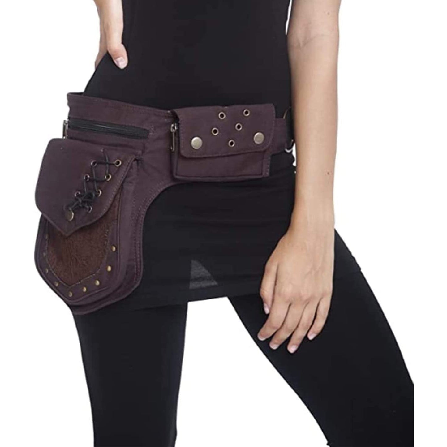Renaissance QAZWSXE Festival Fanny Pack for Women - Waist Bag with Lace Design
