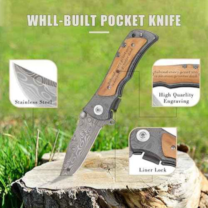 Father of the Groom Wedding: Behind Every Great Son Is an Even Greater Dad Pocket Knife, Thank You Gifts for Dad on Wedding Day