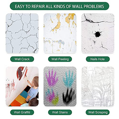 3 Pcs Wall Mending Agent Wall Repair Cream,Safe Mend Wall Repair Kit, Drywall Repair Kit with 3 Scraper,Quick Easy Solution to Fill The Holes and Crack in Wall Wood Plaster Surface (3 x100g)