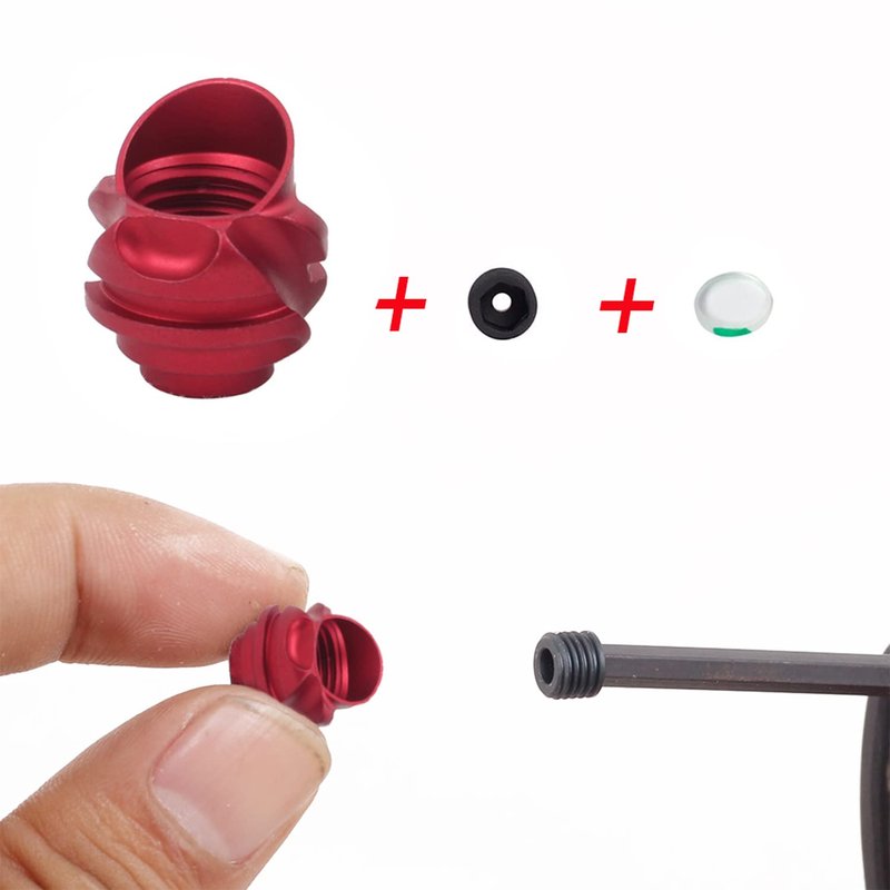 SOPOGER Archery 37/45 Hooed Degree Peep Sight Kit 6X 8X Clarifier and 5 Size Aperture Inner Core Lens Bow Hunting Accessory Peep Sight for Compound Bow with Bow Serving String (Red, 37 Degree 8X)